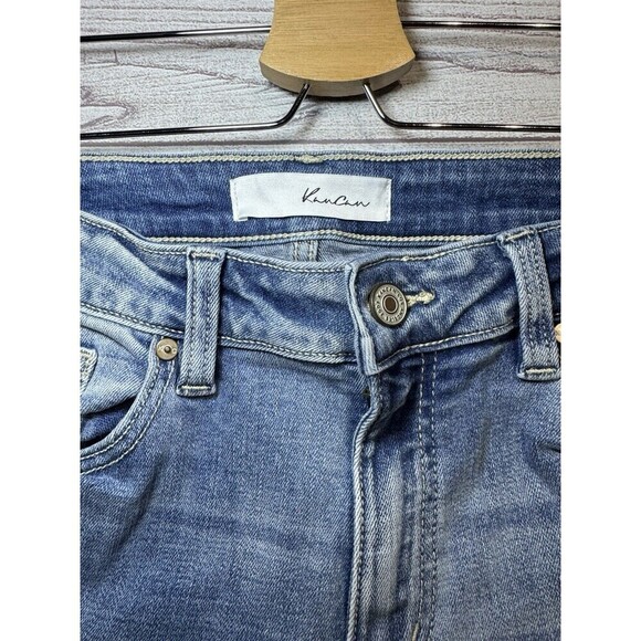 KanCan Jeans Womens 9/28 Blue Nala Distressed Fringe Ankle Skinny Stretch Denim - Picture 4 of 6